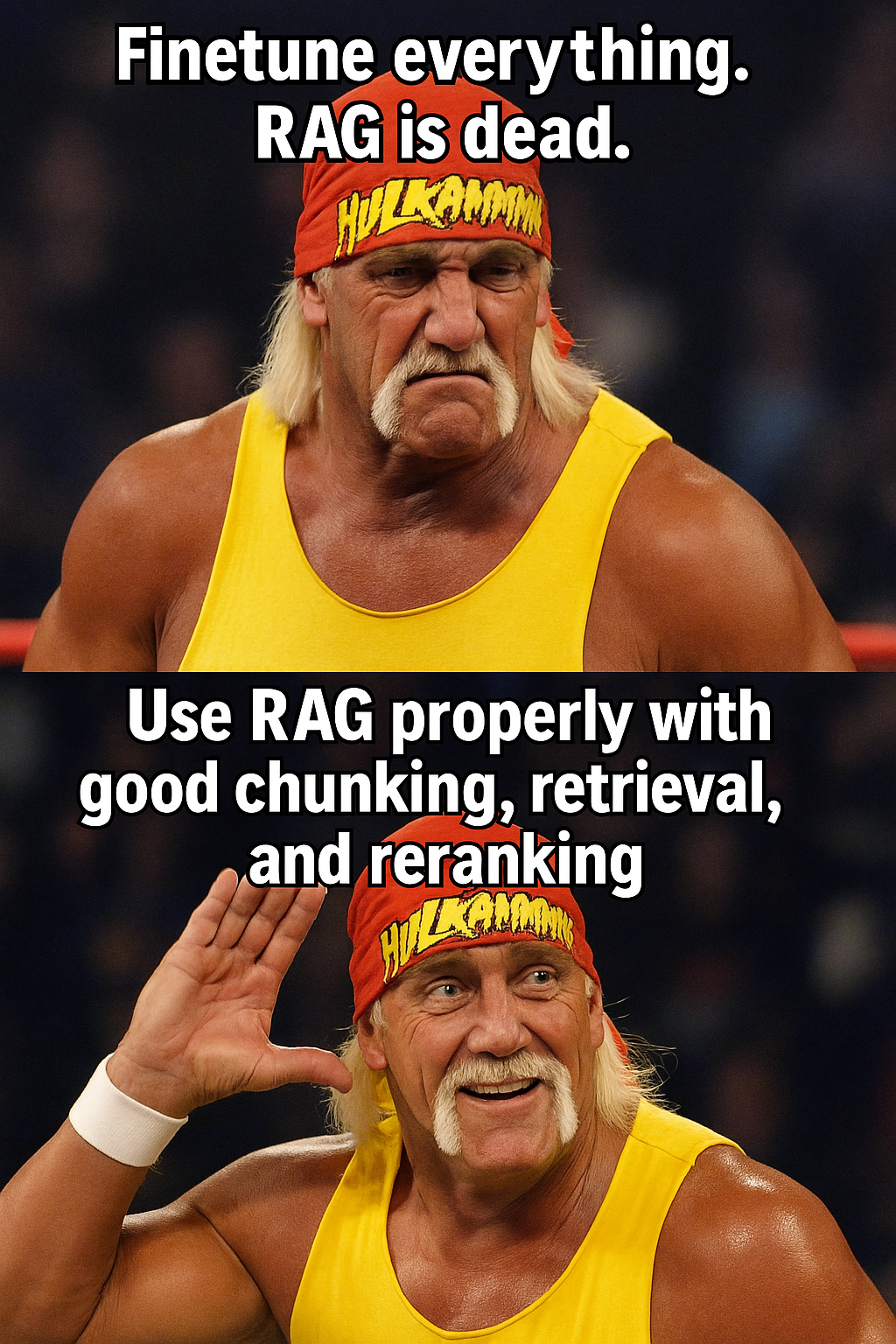 Finetune everything. RAG is dead.